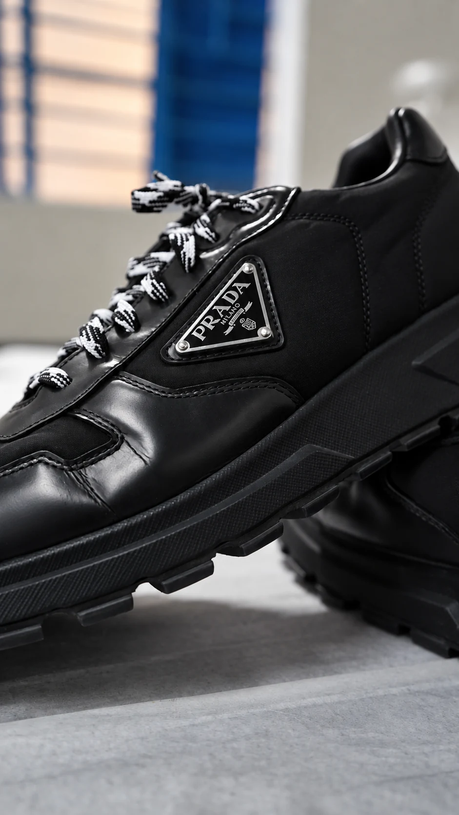 Black premium sneaker detail